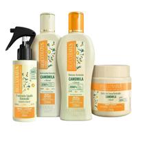 Kit Bio Extratus Camomila e Girassol Sh+Cond 250ml+Banho de Cr 250g+Finalizador 100ml Kit Bio Extratus Camomila e Girassol Sh+Cond 250ml+Banho de Cr 250g+Finalizador 100ml