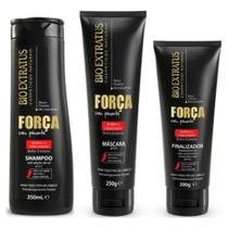 Kit Bio Extratus Força com Pimenta Shampoo 350ml + Máscara 250g+ Finalizador 200g
