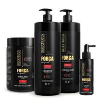 Kit Bio Extratus Força Com Pimenta Shampoo Condicionador Máscara 1kg Loção