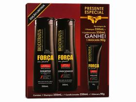 Kit Bio Extratus Força com Pimenta Shampoo e Condicionador 350ml e Ganhe uma Máscara Crescimento Capilar