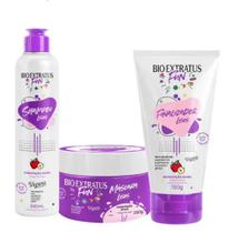 Kit Bio Extratus Fun Cabelo Lisos Hidratação Vegano Vinagre De Maçâ