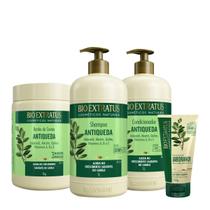 Kit Bio Extratus Jaborandi Antiqueda Shampoo Litro Condicionador Máscara e Finalizador (4 produtos)
