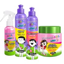 Kit Bio Extratus Kids Liso Shampoo 240ml + Condicionador 240ml + Máscara 250g + Spray 150ml Kit Bio Extratus Kids Liso Shampoo 240ml + Condicionador 240ml + Máscara 250g + Spray 150ml