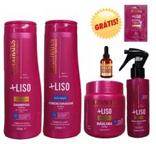 Kit Bio Extratus +liso Linha Inteira 5 Itens+ Óleo de Coco