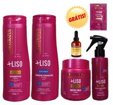 Kit Bio Extratus +liso Linha Inteira 5 Itens + Óleo Sillitan