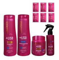 Kit Bio Extratus Mais Liso Sem Frizz Química 6 Dose Desmaia