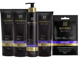 Kit Bio Extratus Matizante Brilho Platinado Completo 5 Itens Kit Bio Extratus Matizante Brilho Platinado Completo 5 Itens