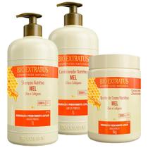 Kit Bio Extratus Mel Nutritivo Shampoo Condicionador 1L