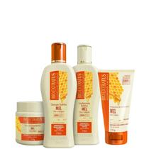 Kit Bio Extratus Mel Sh +Cond 250ml +Banho Cr 250g +Finalizador 150g