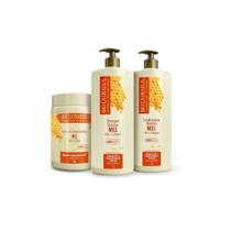 Kit bio extratus mel shampoo, condicionador e banho creme 1l Kit bio extratus mel shampoo, condicionador e banho creme 1l