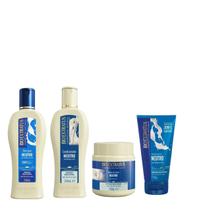 Kit Bio Extratus Neutro Sh+Cond 250ml+Banho de Cr 250g +Finalizador 150g