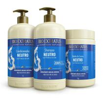 Kit Bio Extratus Neutro Shampoo, Condicionador e Banho de Creme (1L/Kg)