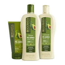 Kit Bio Extratus Pòs -Quimica Abacate e Jojoba Sh+Cond 500ml +Finalizador 150g