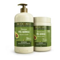Kit Bio Extratus Pós Quimica Shampoo + Banho De Creme 1L/Kg Kit Bio Extratus Pós Quimica Shampoo + Banho De Creme 1L/Kg