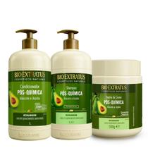Kit Bio Extratus Pós-Química Shampoo Condicionador e Banho de Creme (3 produtos) Kit Bio Extratus Pós-Química Shampoo Condicionador e Banho de Creme (3 produtos)