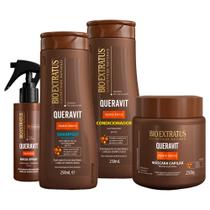 Kit Bio Extratus Queravit Shampoo Condicionador Máscara Mega Spray