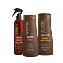 Kit Bio Extratus Queravit Shampoo Condicionador Mega Spray