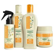 Kit Bio Extratus Shampoo Camomilia 250ml + Condicionador 250ml + Banho de creme 250g + Finalizador Spray Camomila 100mL