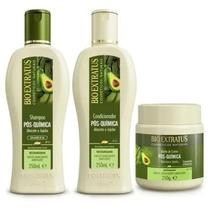 Kit bio extratus shampoo + cond + mascara - pós quim abacate