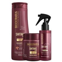 Kit Bio Extratus Shitake Plus Sh 350ml + Másc 250g + Elixir 100ml