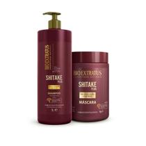 Kit Bio Extratus Shitake Plus Shampoo Máscara 1L/Kg Kit Bio Extratus Shitake Plus Shampoo Máscara 1L/Kg
