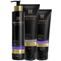 Kit Bio Extratus Spécialiste Matizante Shampoo 300ml + Máscara Cinza 250g + Finalizador 200g Kit Bio Extratus Spécialiste Matizante Shampoo 300ml + Máscara Cinza 250g + Finalizador 200g