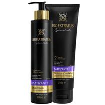 Kit Bio Extratus Spécialiste Matizante Shampoo 300ml + Máscara Violeta 250g Kit Bio Extratus Spécialiste Matizante Shampoo 300ml + Máscara Violeta 250g
