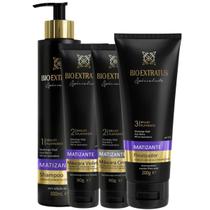 Kit Bio Extratus Spécialiste Matizante Shampoo 300ml + Máscara Violeta 90g + Finalizador 200g + Máscara Cinza 90g