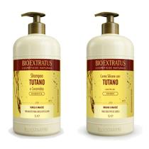 Kit Bio Extratus Tutano Ceramidas Shampoo Creme Silicone 1L