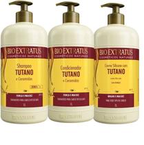 Kit Bio Extratus Tutano Sh 1L + Cond 1L + creme de Silicone 1L