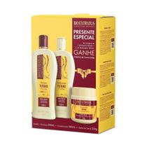 Kit Bio Extratus Tutano Shampoo 500ml + Condicionador 500ml + Creme De Tratamento 230g Kit Bio Extratus Tutano Shampoo 500ml + Condicionador 500ml + Creme De Tratamento 230g
