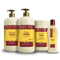 Kit Bio Extratus Tutano Shampoo Condicionador Máscara 1L/Kg Creme Silicone 250ml