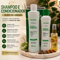 Kit Bio Instinto Mamona e Babosa + Óleo de Argan Mary Life para Cuidado Capilar
