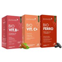 Kit bio vit b+ bio lipossomal ( vit c+) e bio ferro - pura vida