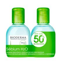 Kit Bioderma Sébium H2O Duo - Água Micelar 2x100ml Kit Bioderma Sébium H2O Duo - Água Micelar 2x100ml