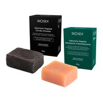 Kit Biosex Sabonetes Vegetais em Barra Carvão Ativado & Hidratante e Revitalizante