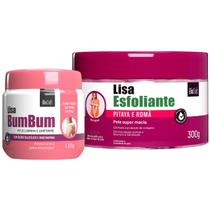 Kit BioSoft Lisa BumBum + Esfoliante Pitaya Roma Pelos Encravados Anticelulite Pele Uniforme Niacinamida
