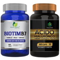 Kit BiotimB7 + Ácido Hialurônico 60 Cáps P/ Pote - Fonte Verde