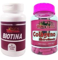 Kit Biotina 60 Cápsulas + Colágeno Hidrolisado 120 Cápsulas