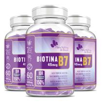 Kit Biotina B7 150% IDR 3 Potes 60 Capsulas Cada - Flora Nativa