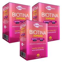 Kit Biotina Supreme QualyNutri C/ 3 Caixas De 60 Cápsulas Cd