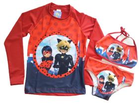 Kit Biquini + Blusa de Proteção Personagens
