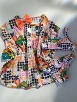 Kit biquíni com saída de praia infantil Kit biquíni com saída de praia infantil