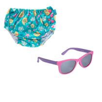 Kit biquíni de piscina praia reutilizável ecológico impermeável e óculos verão menina - Buba