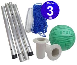 Kit Biribol Volei de Piscina com Bola + Tubos + Rede 3 M Kit Biribol Volei de Piscina com Bola + Tubos + Rede 3 M