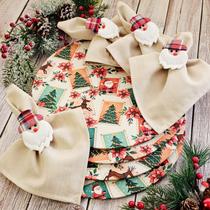 Kit Biscoitinho de natal jogo americano suplat com 16 pçs Kit Biscoitinho de natal jogo americano suplat com 16 pçs