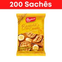 Kit biscoito bauducco amanteigado banana com canela - 200 sachês