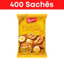 Kit biscoito bauducco amanteigado banana com canela 400 sachês