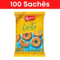 Kit biscoito bauducco amanteigado leite - 100 sachês