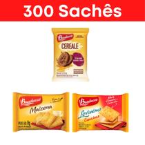 Kit biscoito bauducco sabores diversos 300 sachês